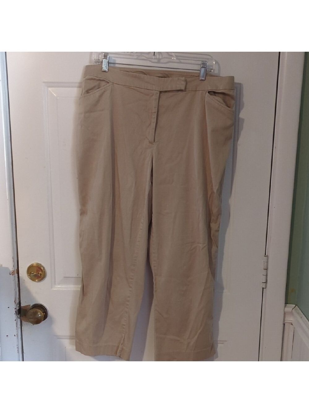 George Women's Khaki Pants 16W Plus Stretch Work